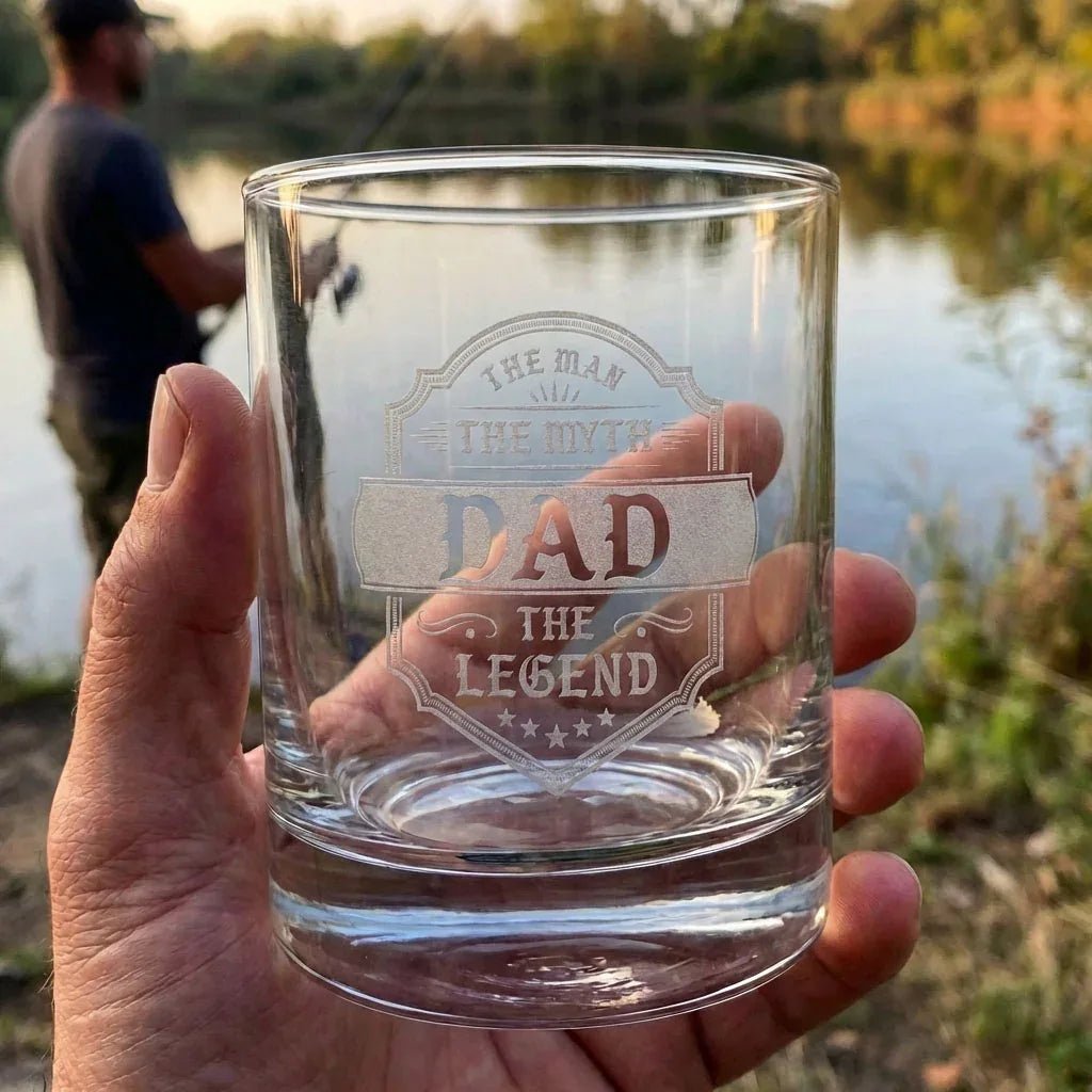 Engraved Whiskey Glass for Dad – "The Man The Myth The Legend" | Father's Day Gift - Sipengrave