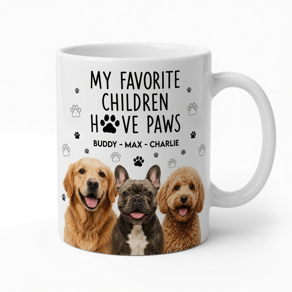 Custom dog mug white background
