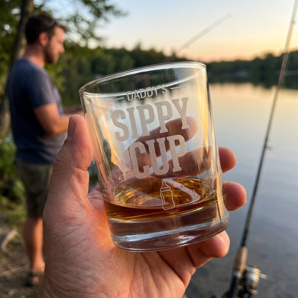 Funny Whiskey Glass for Dad - Daddy's Sippy Cup | SipEngrave - Sipengrave