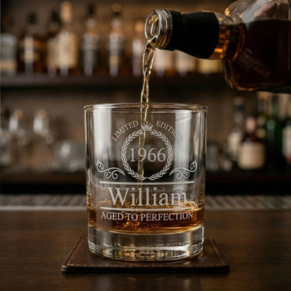 Personalized 60th Birthday Whiskey Glass - Vintage 1966 | SipEngrave - Sipengrave
