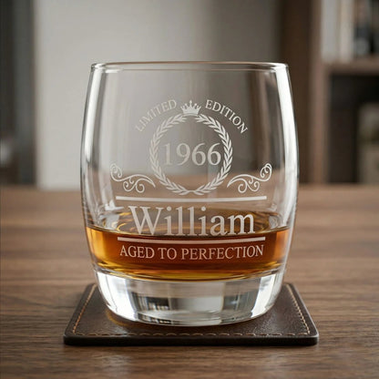 Personalized 60th Birthday Whiskey Glass - Vintage 1966 | SipEngrave - Sipengrave