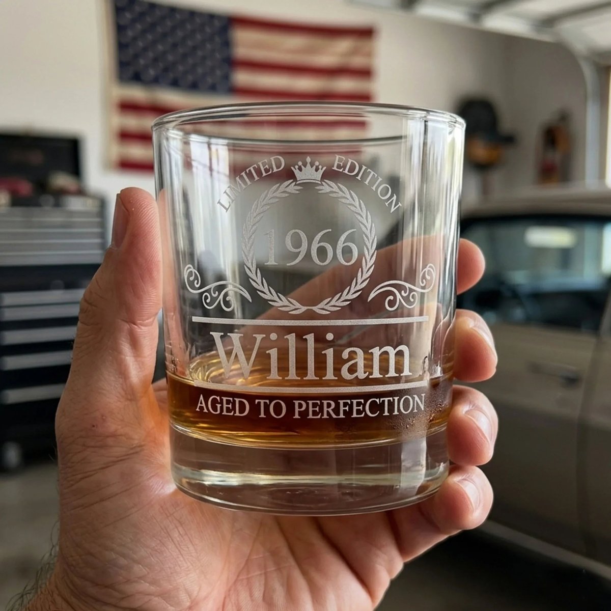 Personalized 60th Birthday Whiskey Glass - Vintage 1966 | SipEngrave - Sipengrave