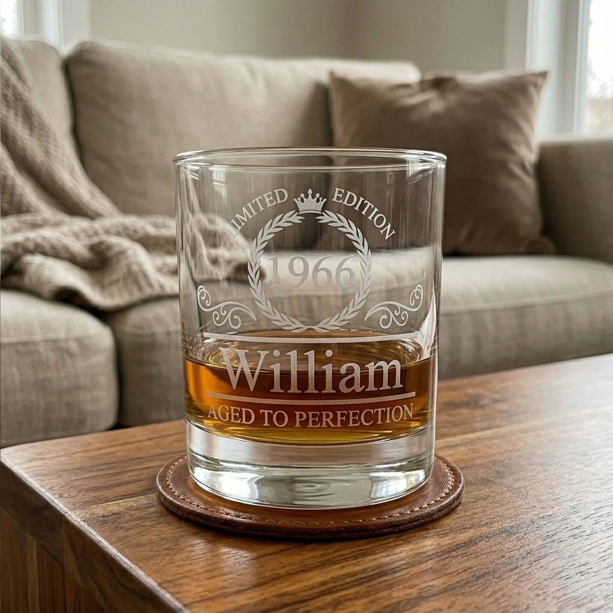 Personalized 60th Birthday Whiskey Glass - Vintage 1966 | SipEngrave - Sipengrave