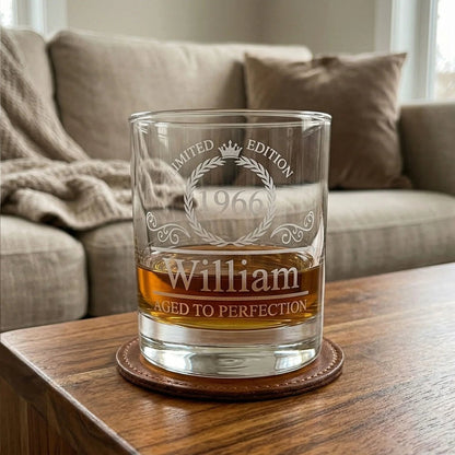 Personalized 60th Birthday Whiskey Glass - Vintage 1966 | SipEngrave - Sipengrave