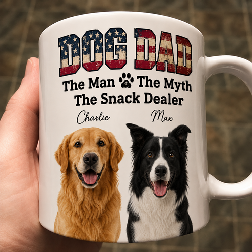 Personalized Dog Dad Gift – The Man The Myth The Snack Dealer Coffee Mug