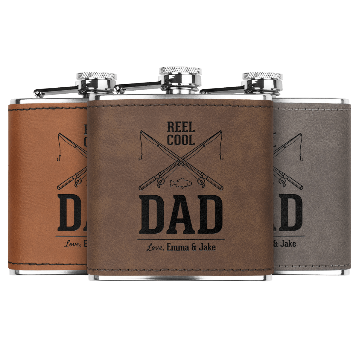 Personalized Fishing Flask for Dad – Reel Cool Gift | SipEngrave - Sipengrave