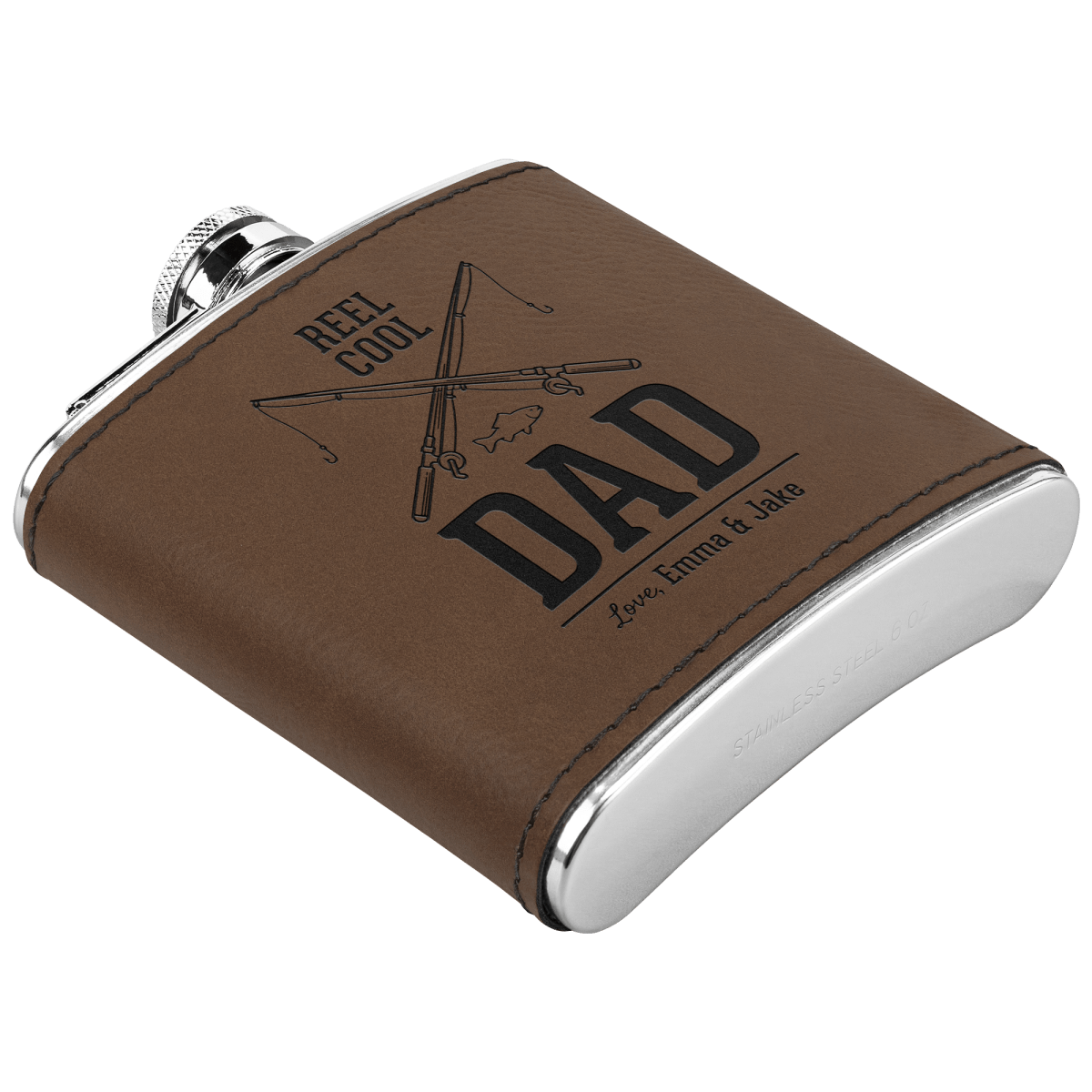 Personalized Fishing Flask for Dad – Reel Cool Gift | SipEngrave - Sipengrave