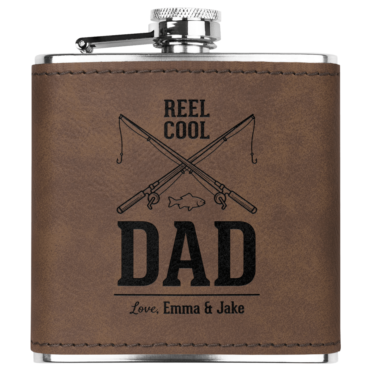 Personalized Fishing Flask for Dad – Reel Cool Gift | SipEngrave - Sipengrave