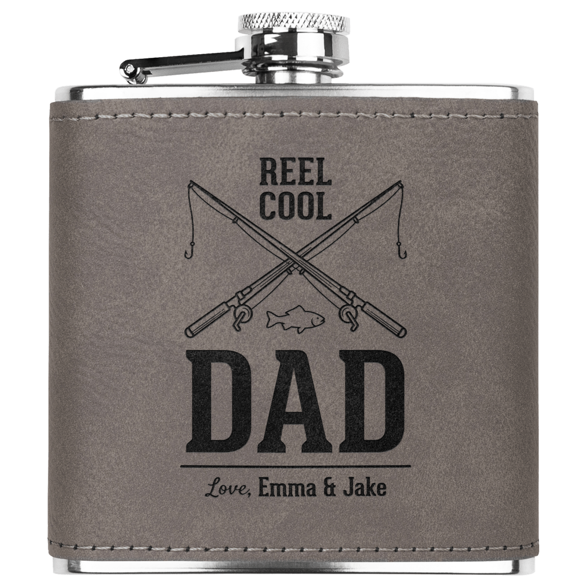 Personalized Fishing Flask for Dad – Reel Cool Gift | SipEngrave - Sipengrave