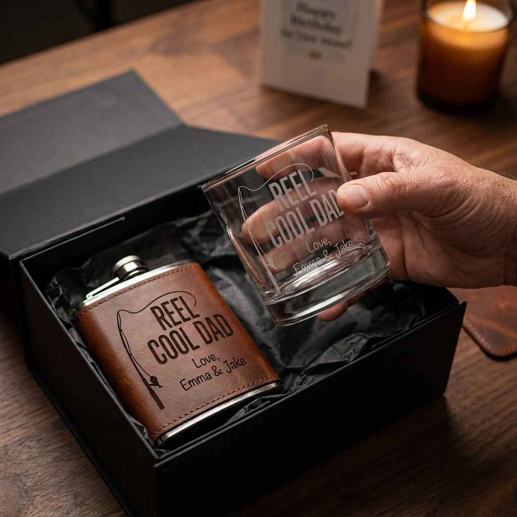 Personalized Fishing Whiskey Glass for Dad – Reel Cool Gift | SipEngrave - Sipengrave