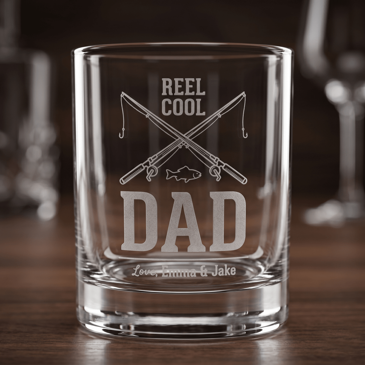 Personalized Fishing Whiskey Glass for Dad – Reel Cool Gift | SipEngrave - Sipengrave
