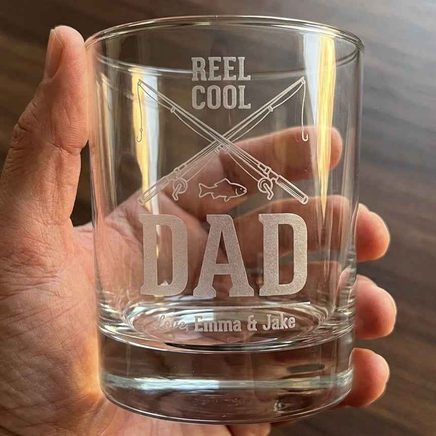 Personalized Fishing Whiskey Glass for Dad – Reel Cool Gift | SipEngrave - Sipengrave