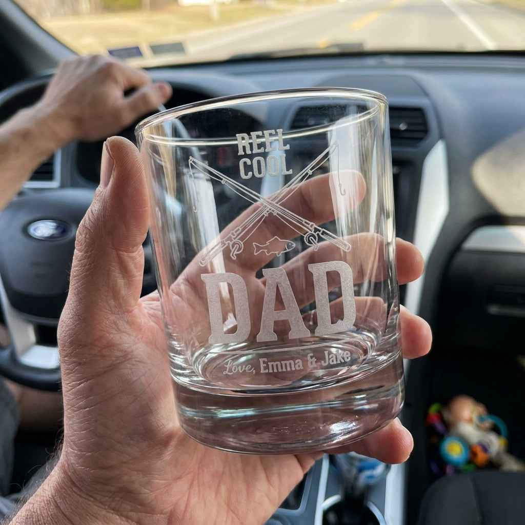 Personalized Fishing Whiskey Glass for Dad – Reel Cool Gift | SipEngrave - Sipengrave