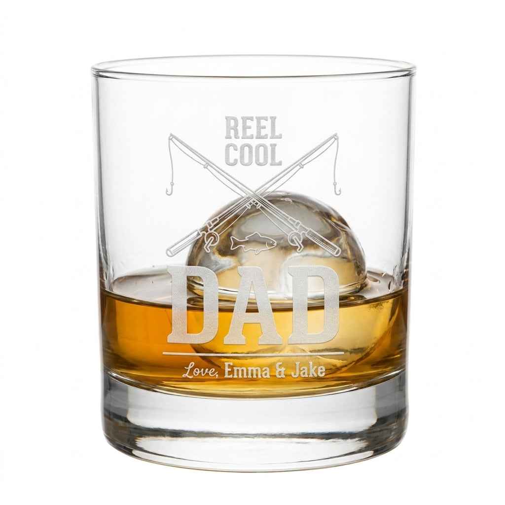Personalized Fishing Whiskey Glass for Dad – Reel Cool Gift | SipEngrave - Sipengrave
