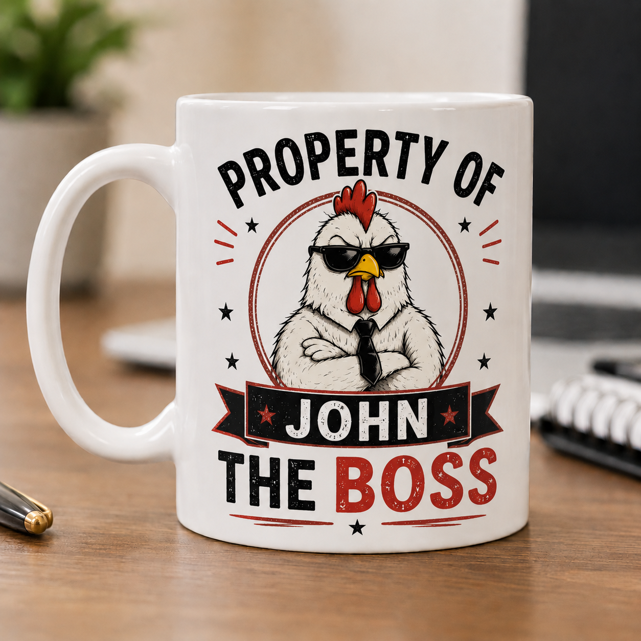 Property Of John personalized boss mug by Sipengrave